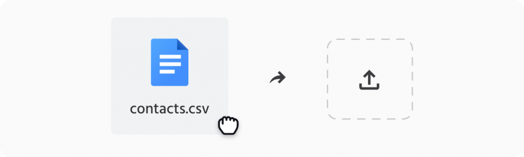 CSV file being uploaded into Mocean SMS Messaging Campaign dashboard in Indonesia for quick and seamless contact import and management.